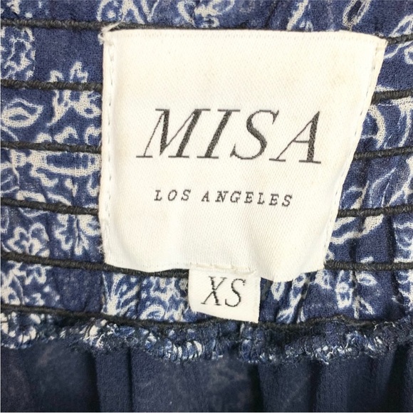 Misa Los Angeles Adel Smocked Detail Floral Midi Dress Adjustable Thin Strap XS - Picture 4 of 7